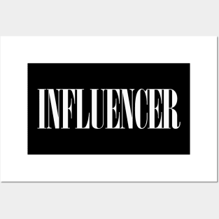 Influencer. Awesome Typographic Social Media Influencer Gift Posters and Art